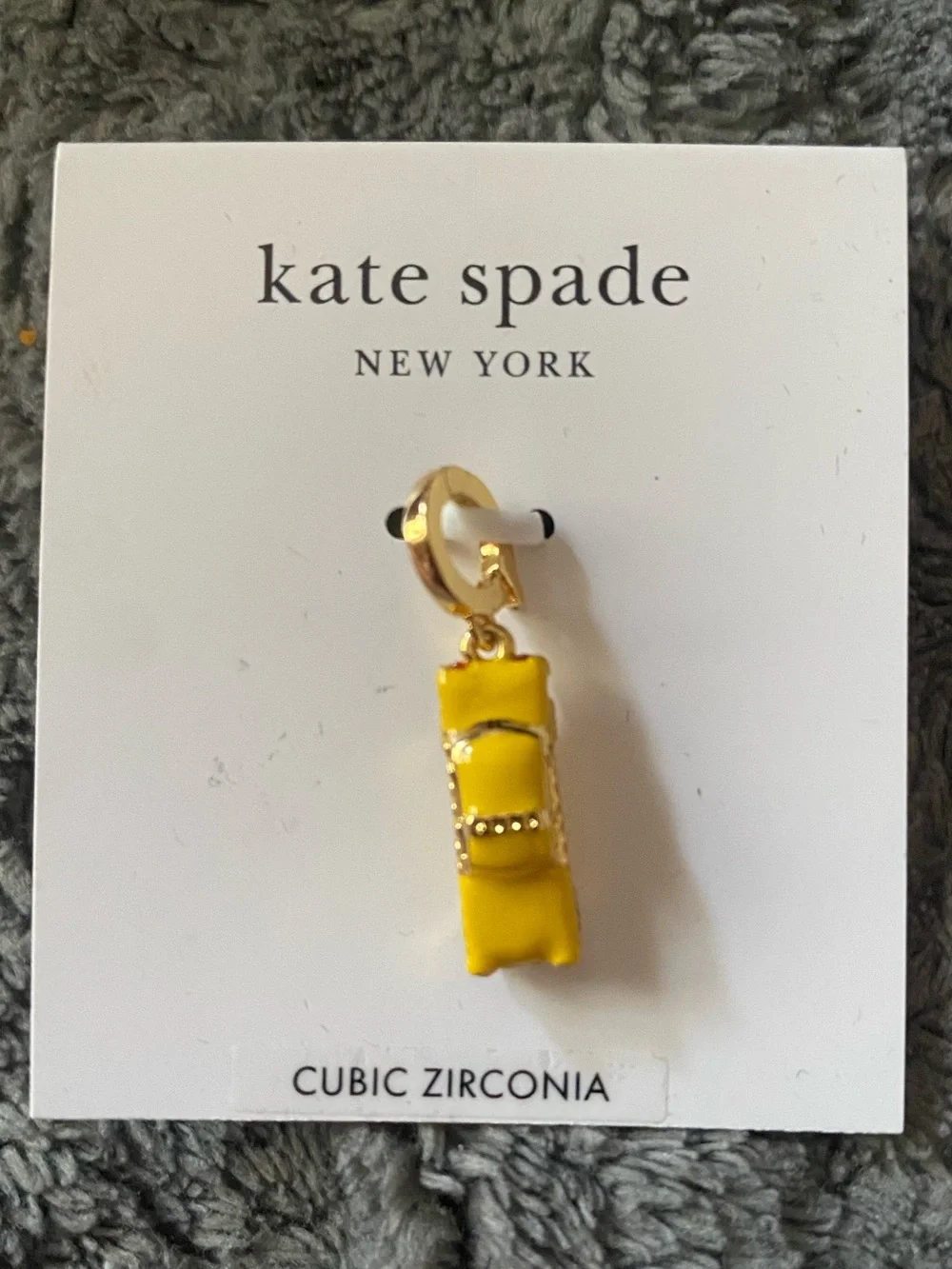 BNWT Kate Spade New York One in a Million Yellow Cab Charm $50 - Picture 3 of 4